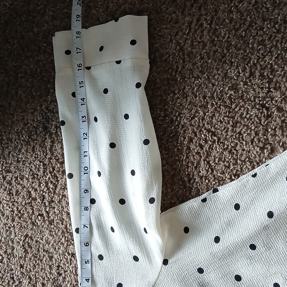 Fever women's slit collar polka dot quarter sleeve blouse size large - Picture 13 of 13